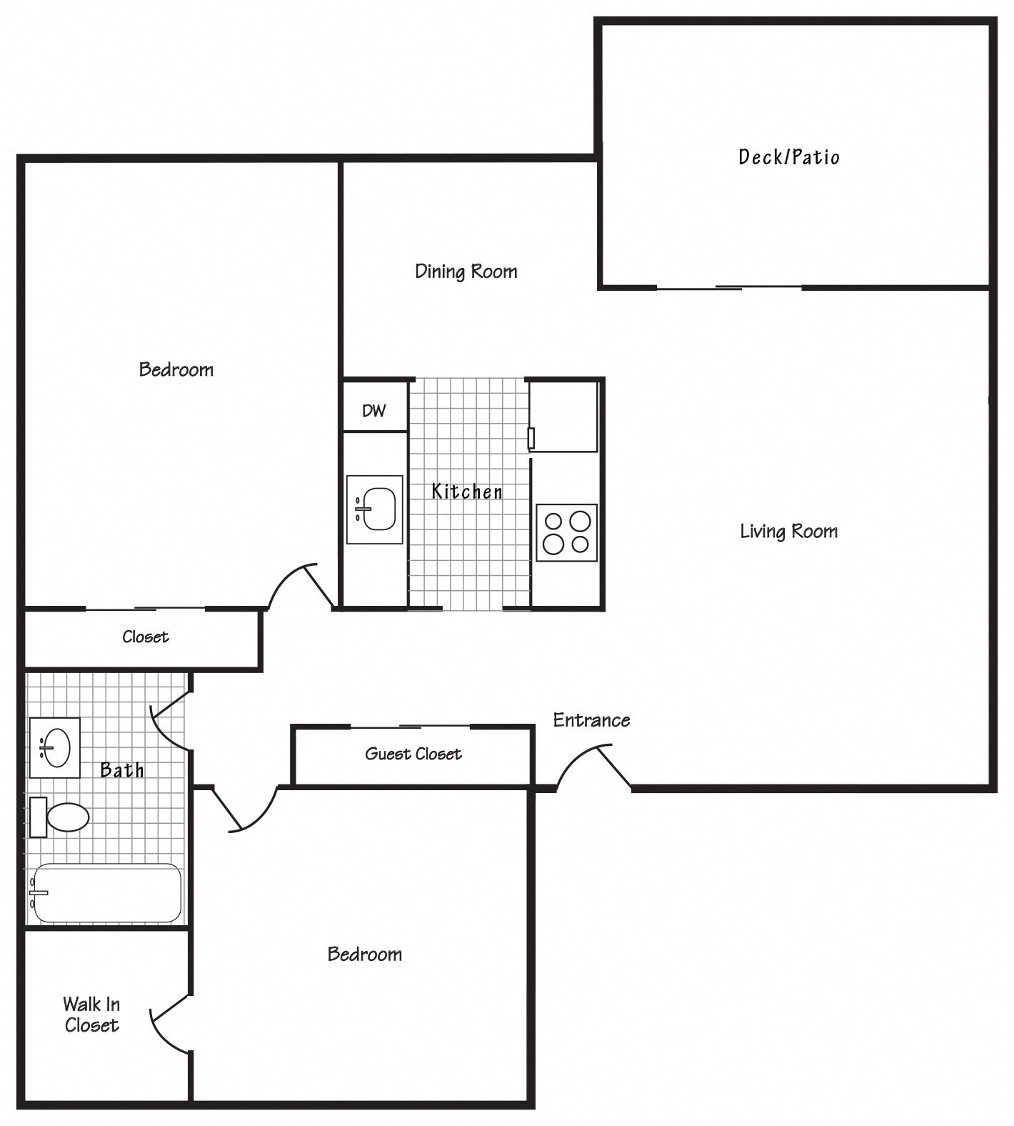 2 Bed, 1 Bath 2 Bed, 1 Bath